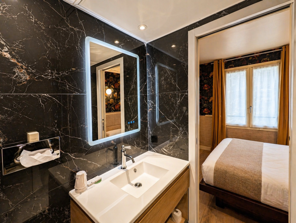 Zimmer 37 Executive room bathroom hotel de notre dame 1
