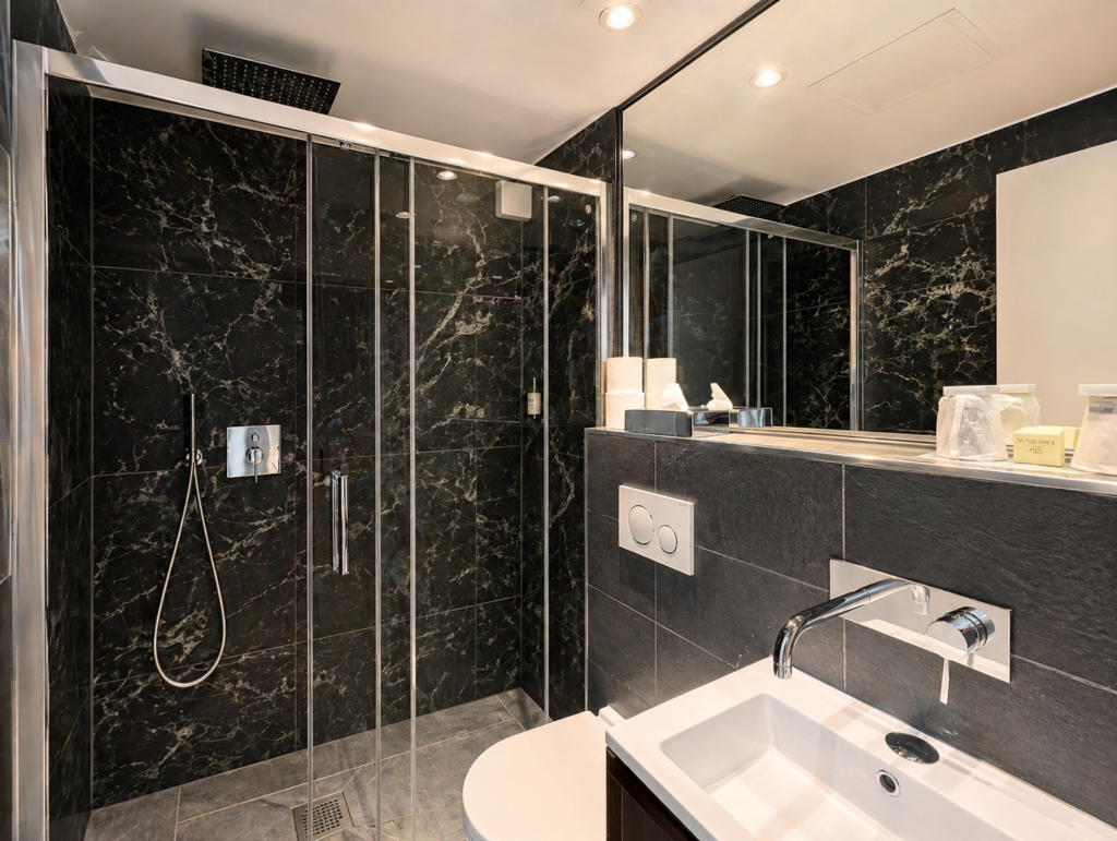 Zimmer 28 Standard room bathroom hotel de notre dame 1